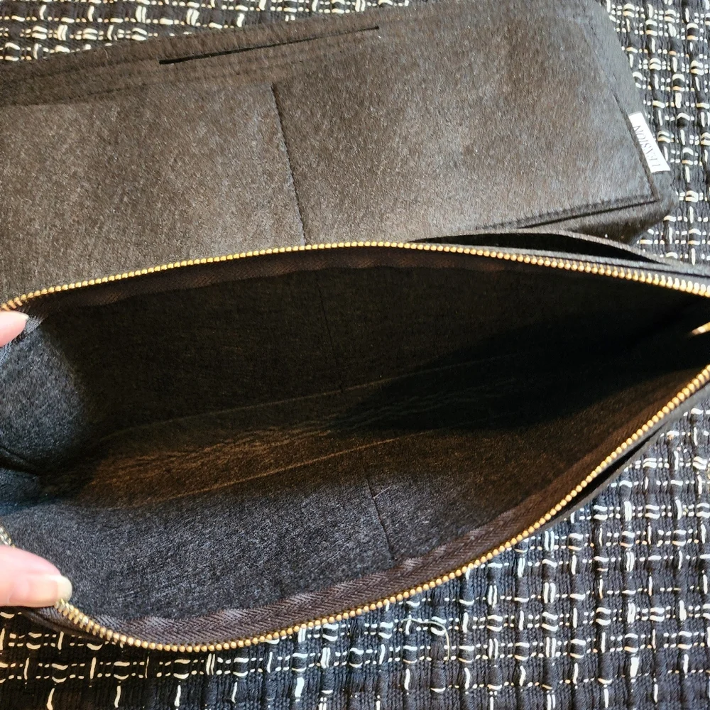 Slender Large Black Felt Purse Insert for Graceful MM and Delightful PM